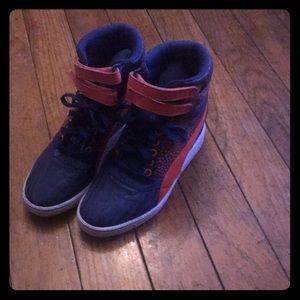 (Rare)royal blue and orange platform puma